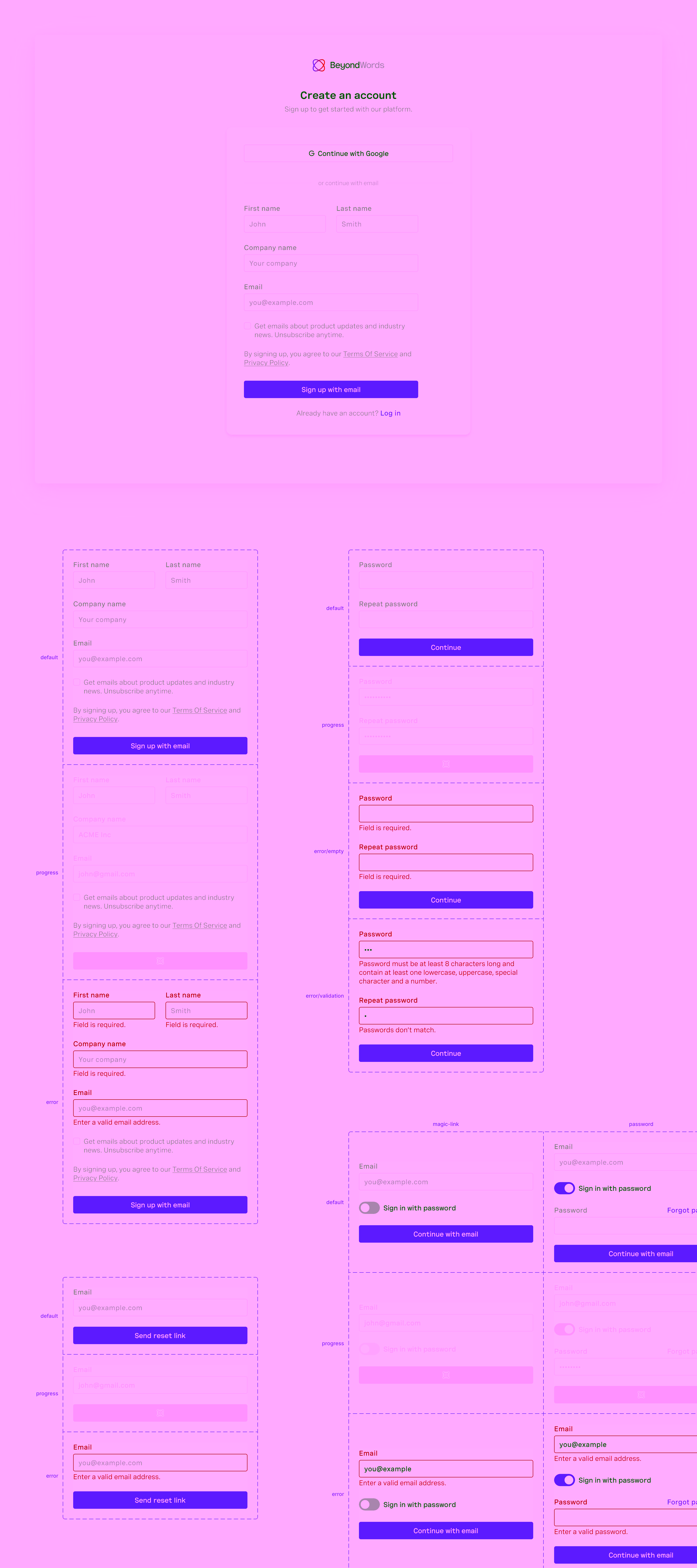 Onboarding experience