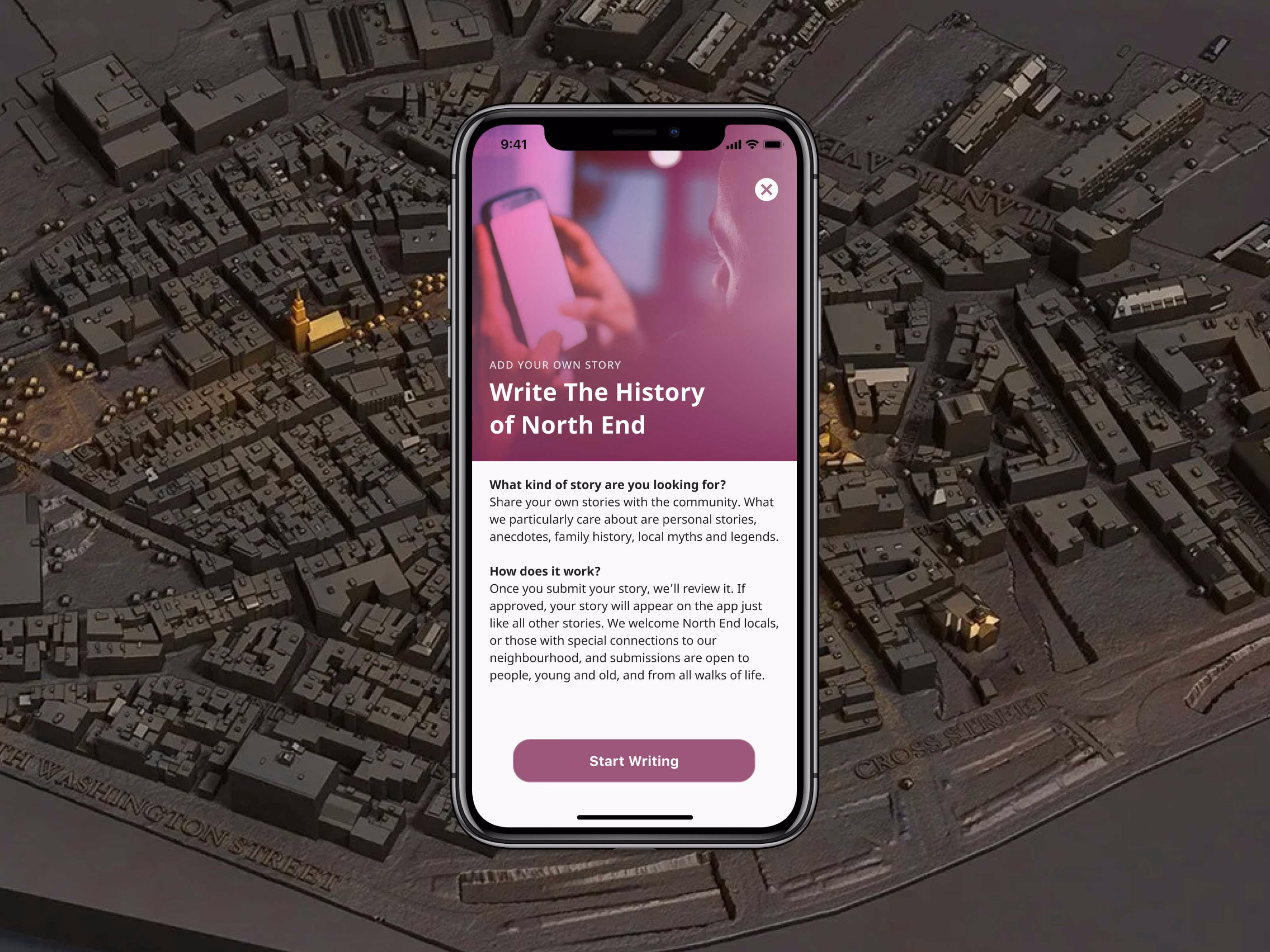 User-submitted stories, curated and added to the experience