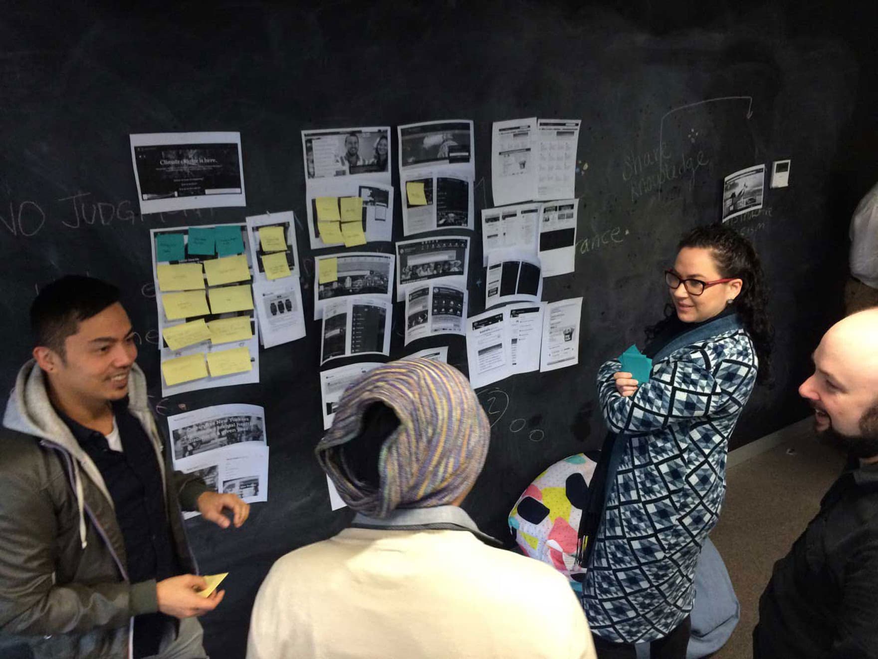 Putting ideas out in the open and discussing them as a team