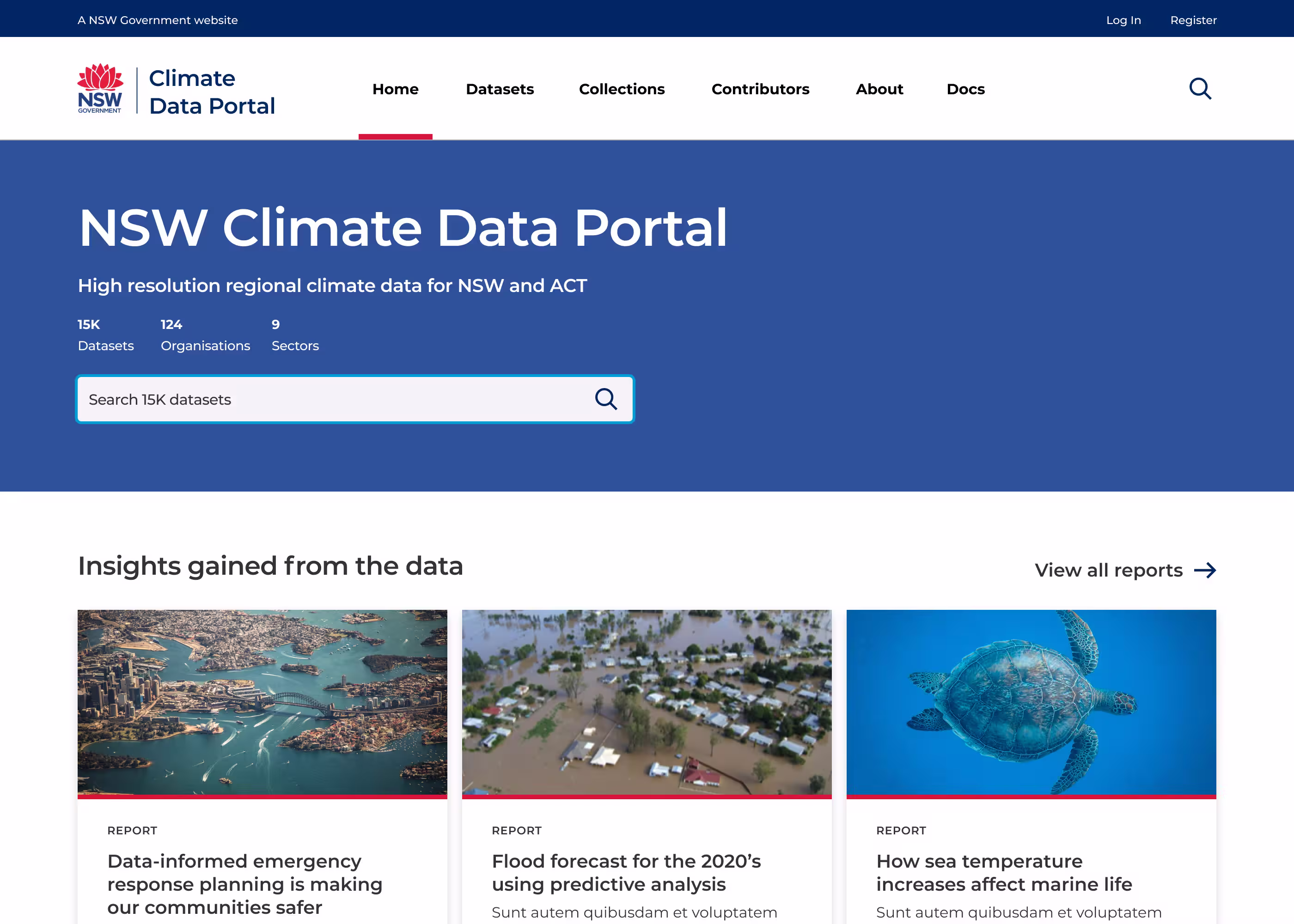 NSW Climate Data Portal desktop interface