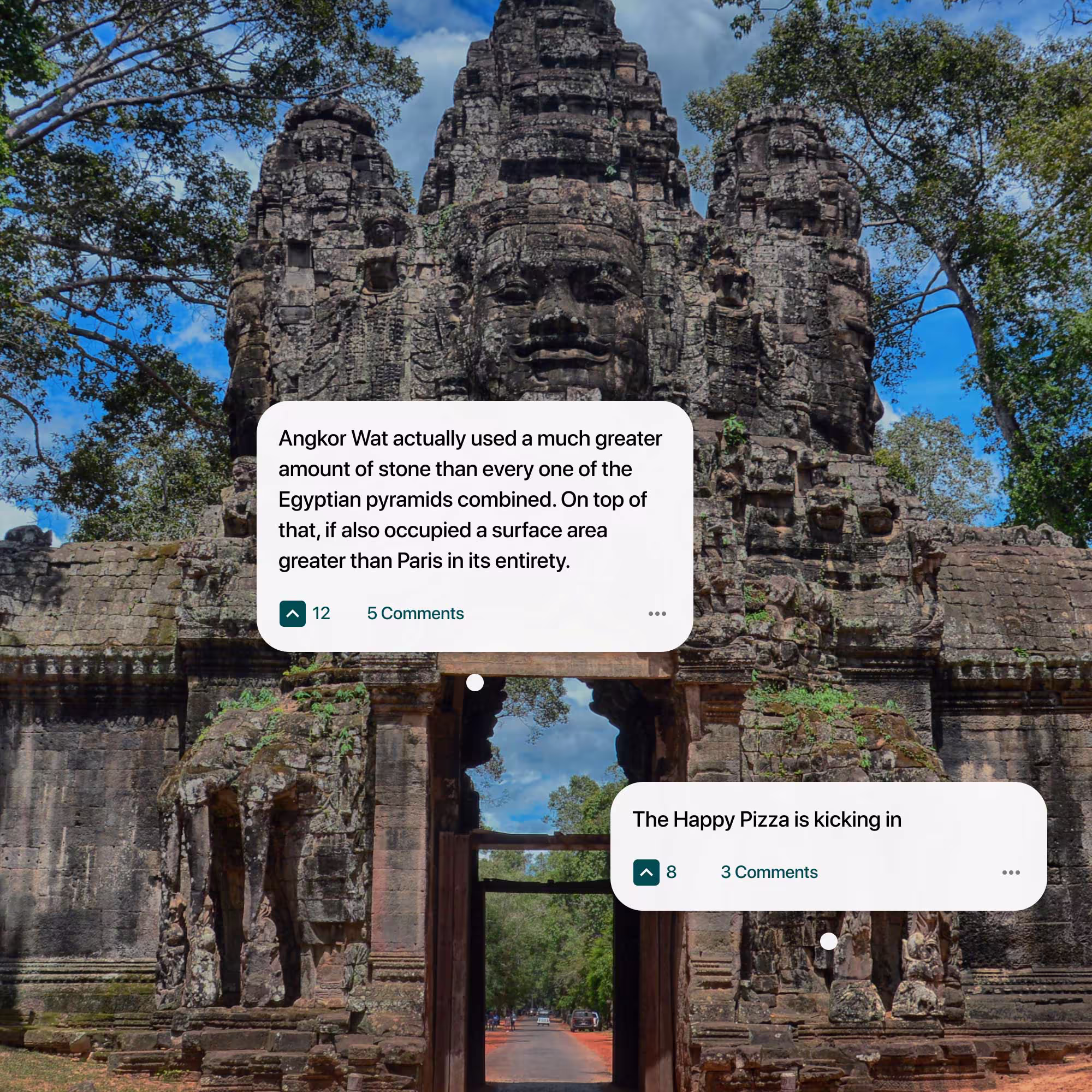 Concept sketch of a story pinned to Angkor Wat