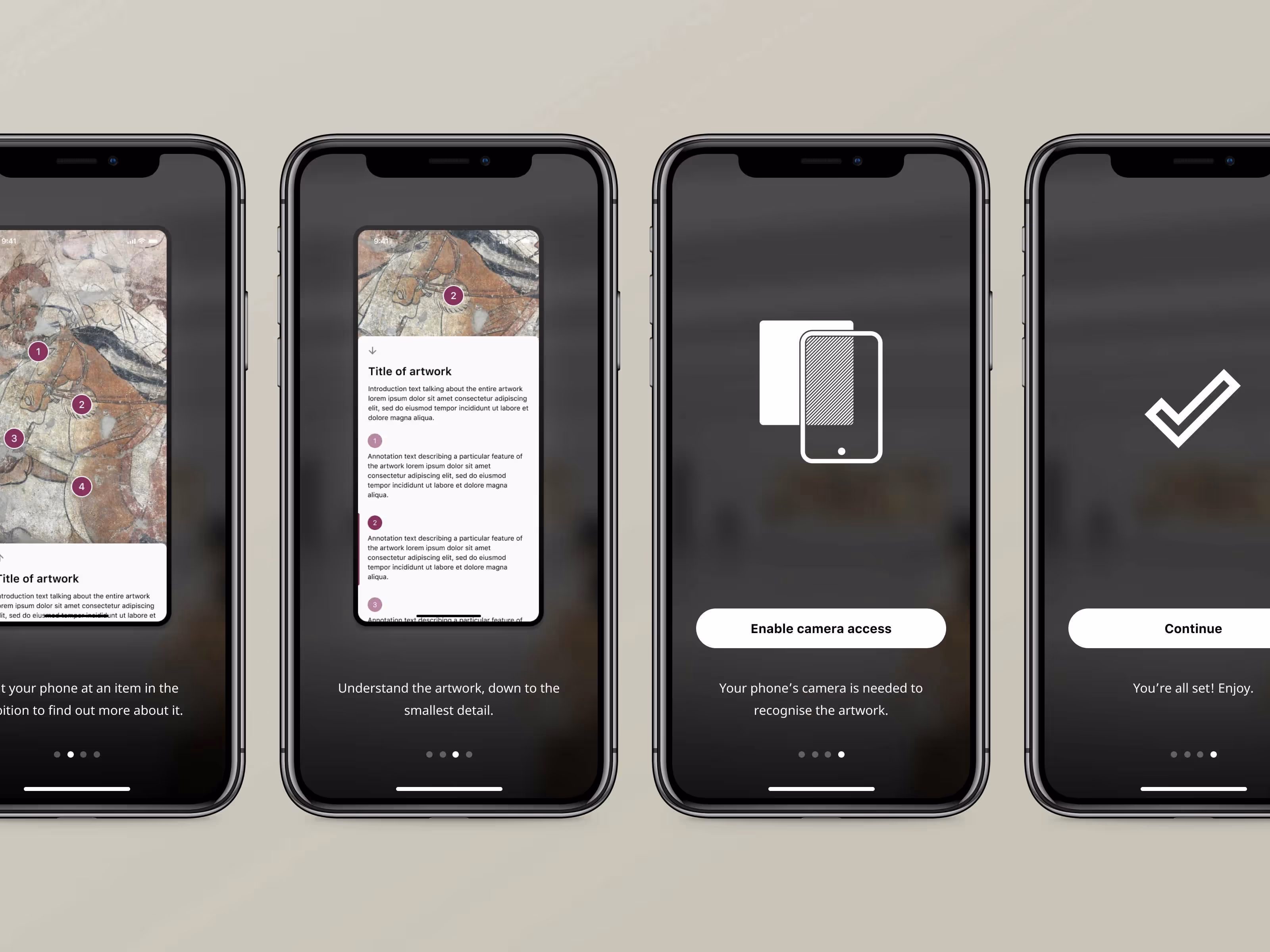 Onboarding — demonstrate value, then request camera access