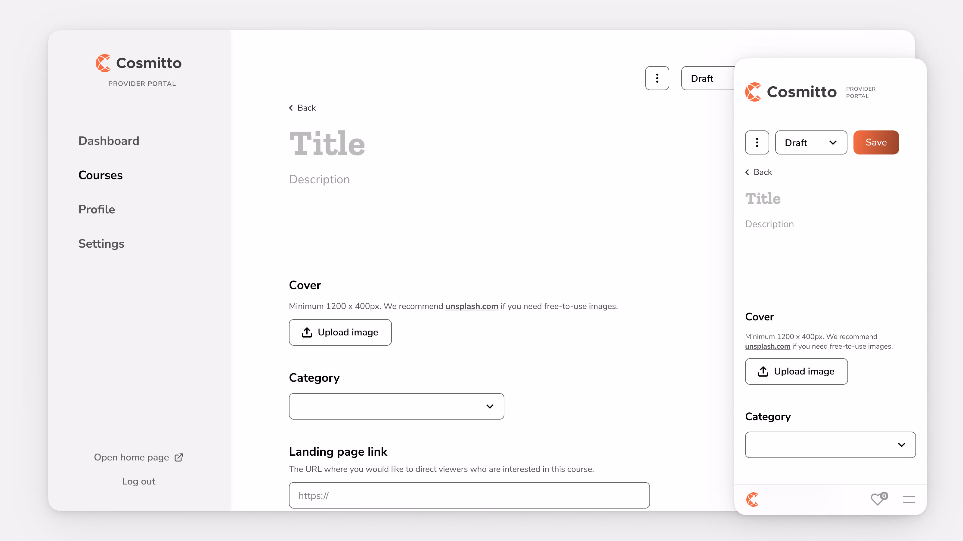 Adding and editing course listings