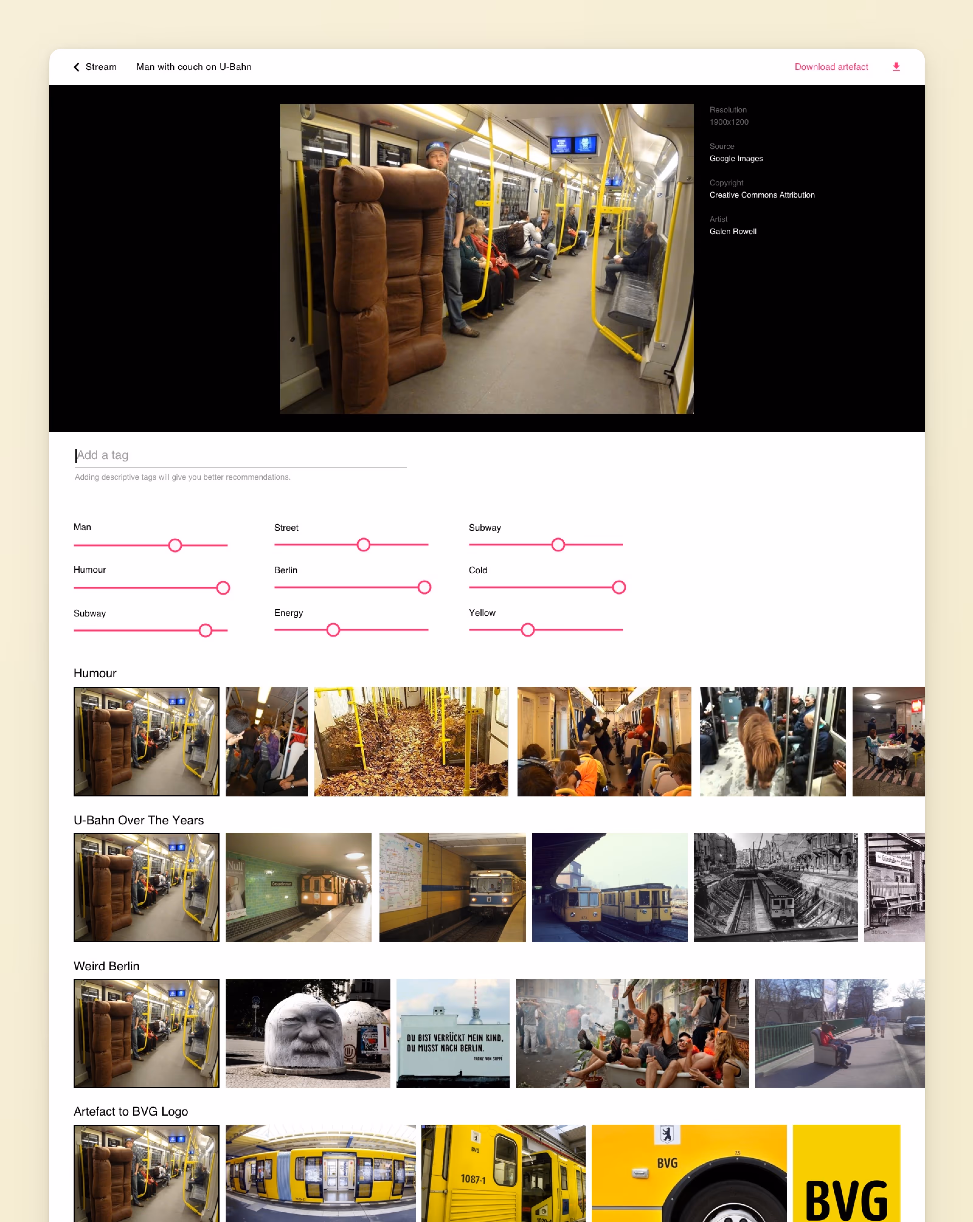 Real-time parameter controls for steering ML output