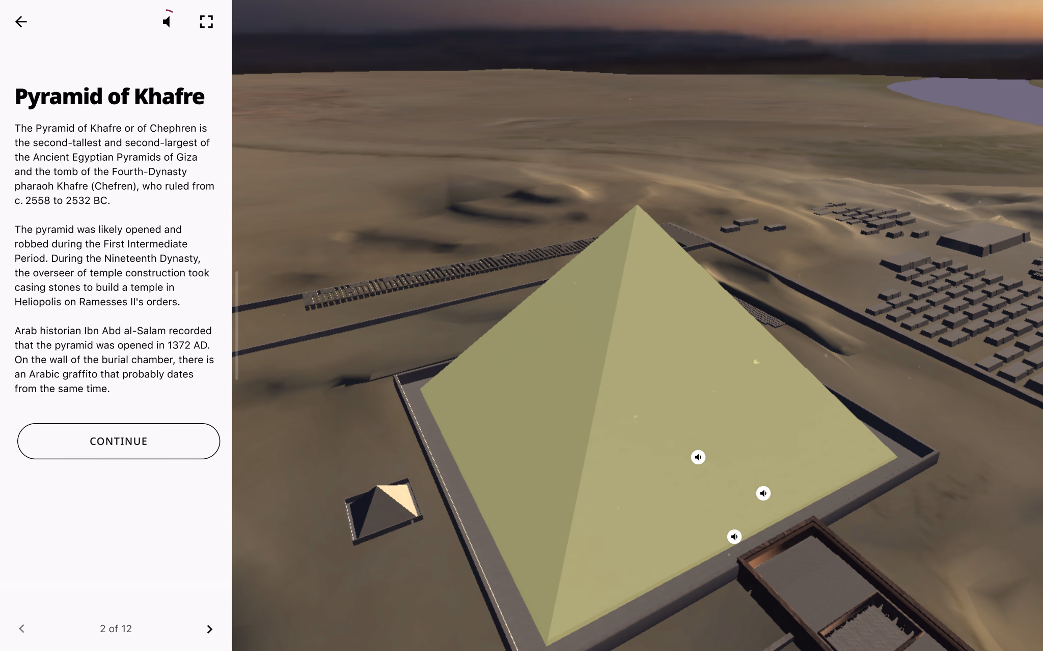 360° WebGL experience inside the tomb of Meresankh III