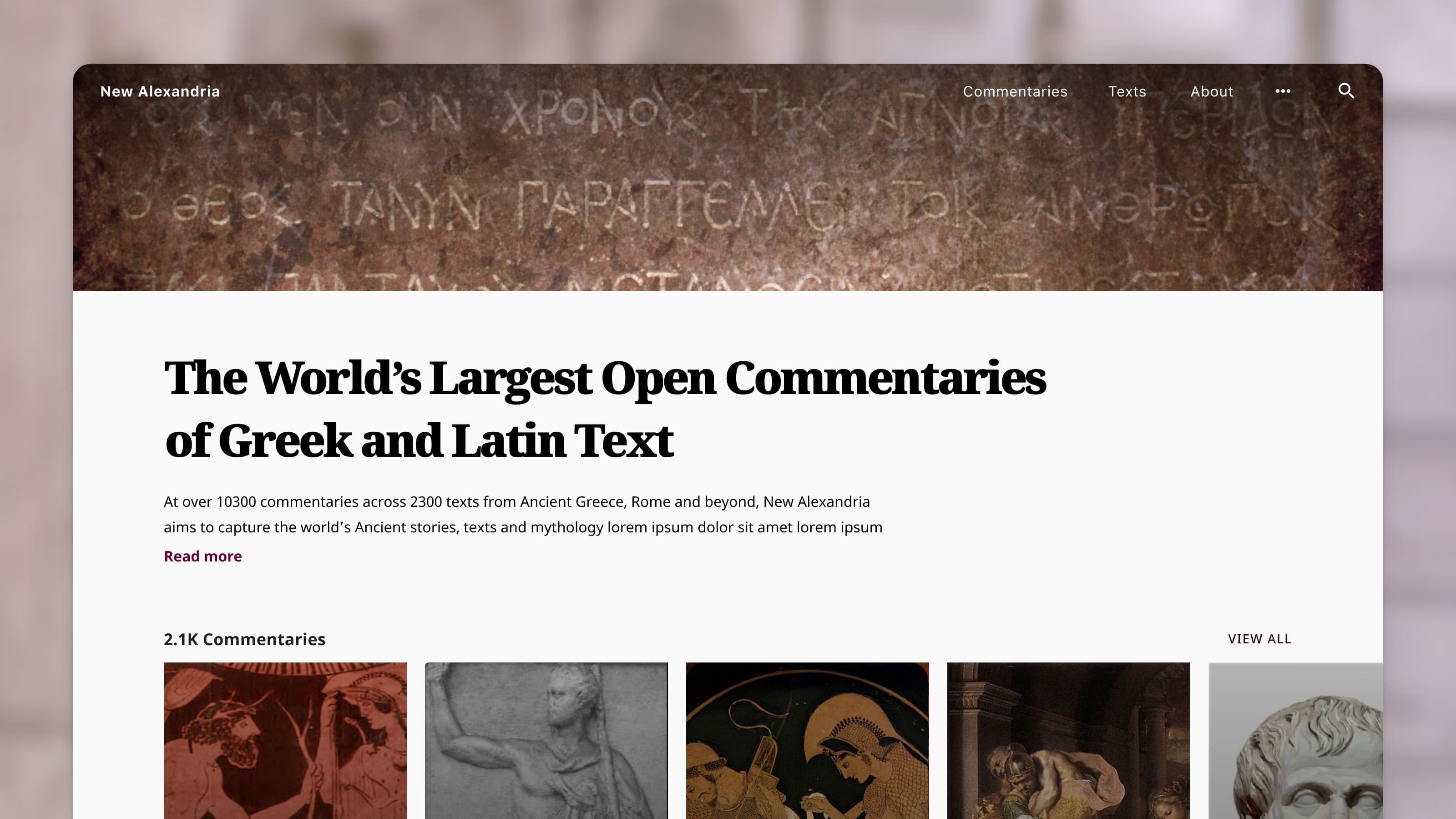 New Alexandria — a home for academic commentaries